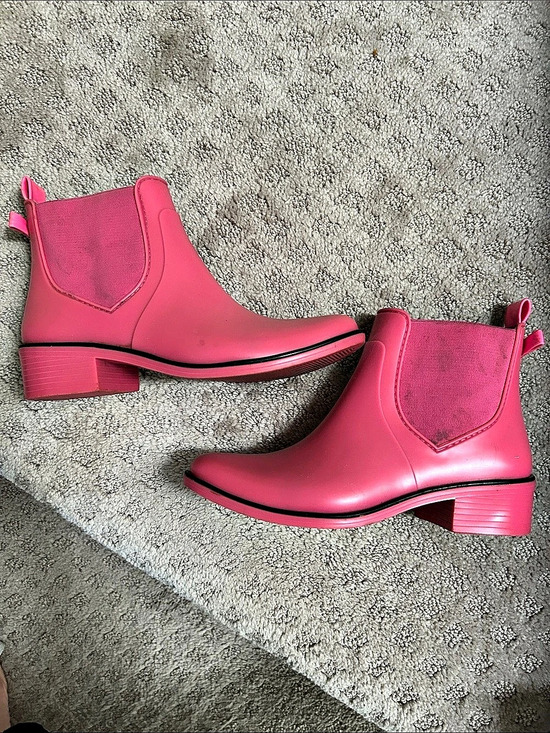 kate spade Shoes - Kate spade Pink Ankle Rain Boots Size 6.5 READ
